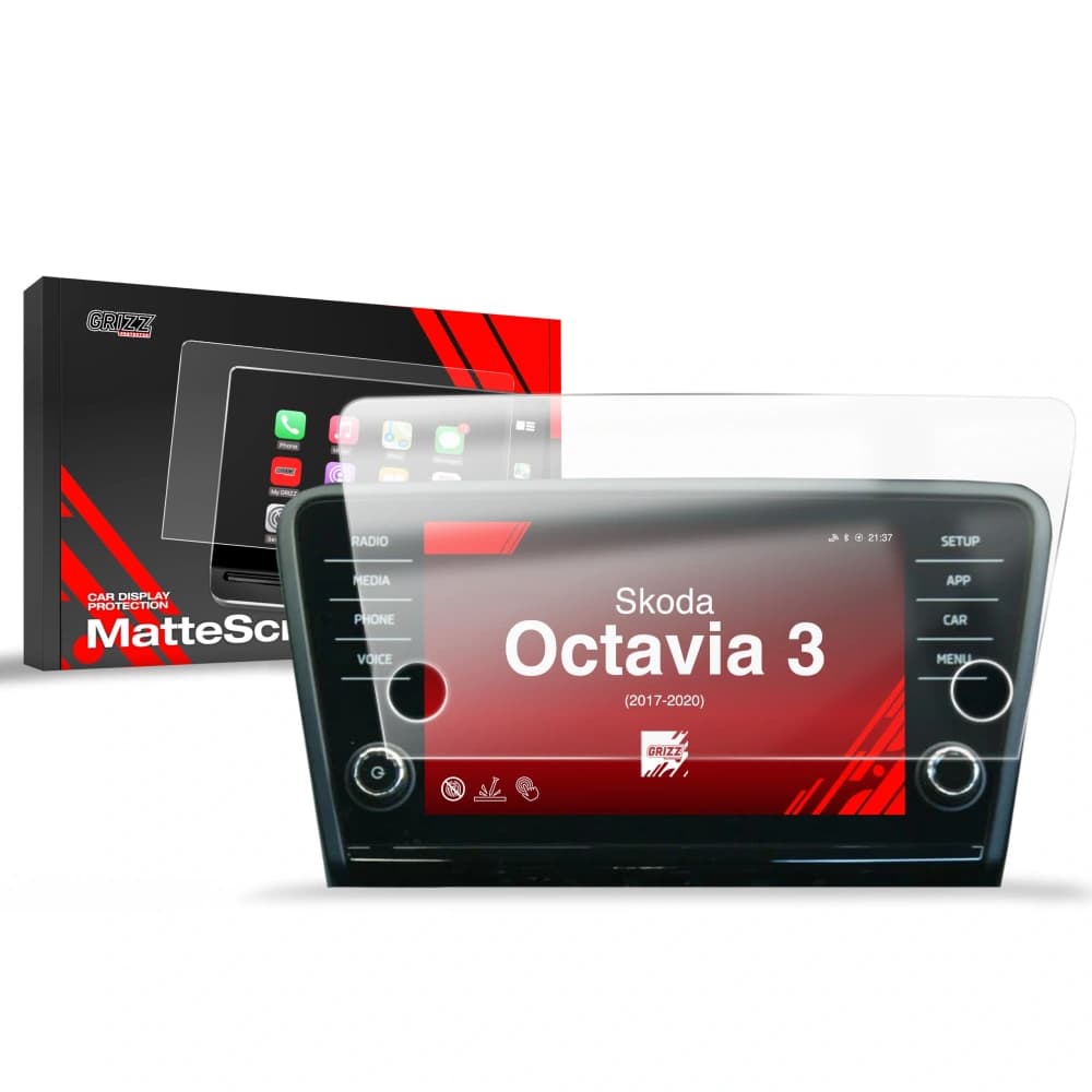 Matte GrizzGlass CarDisplay Protection Skoda Octavia 3 8" Bolero (2017-2020) - 1