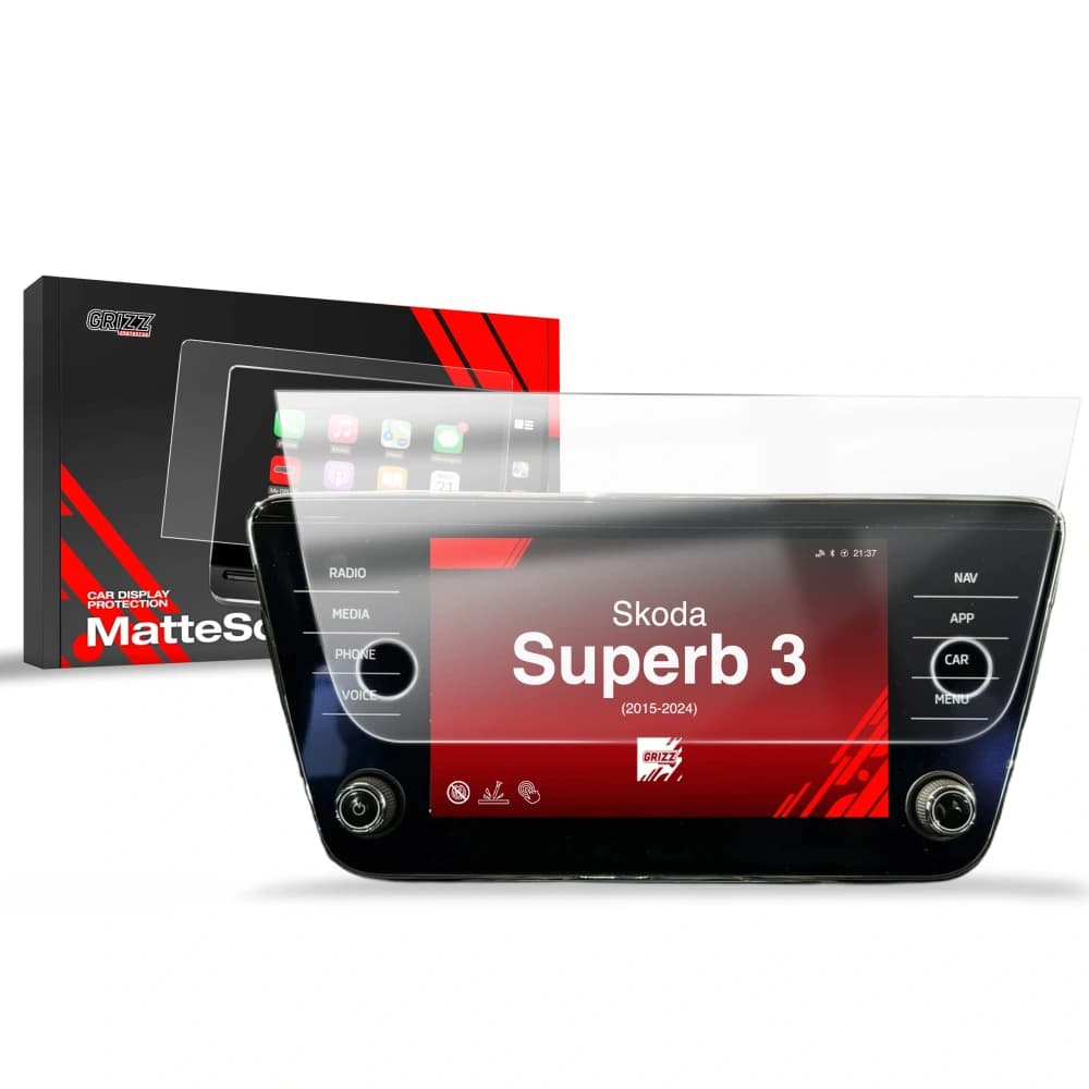 Matte GrizzGlass CarDisplay Protection Skoda Superb 3 8" Amundsen/Bolero (2015-2024) - 1