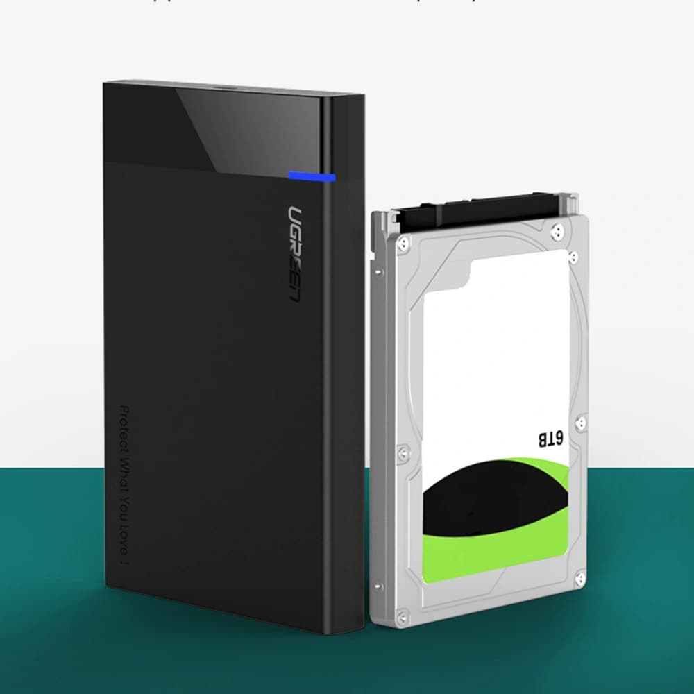 Obal HDD/SSD 2,5 UGREEN US221 SATA 6TB USB-C 3.0 černý - 5