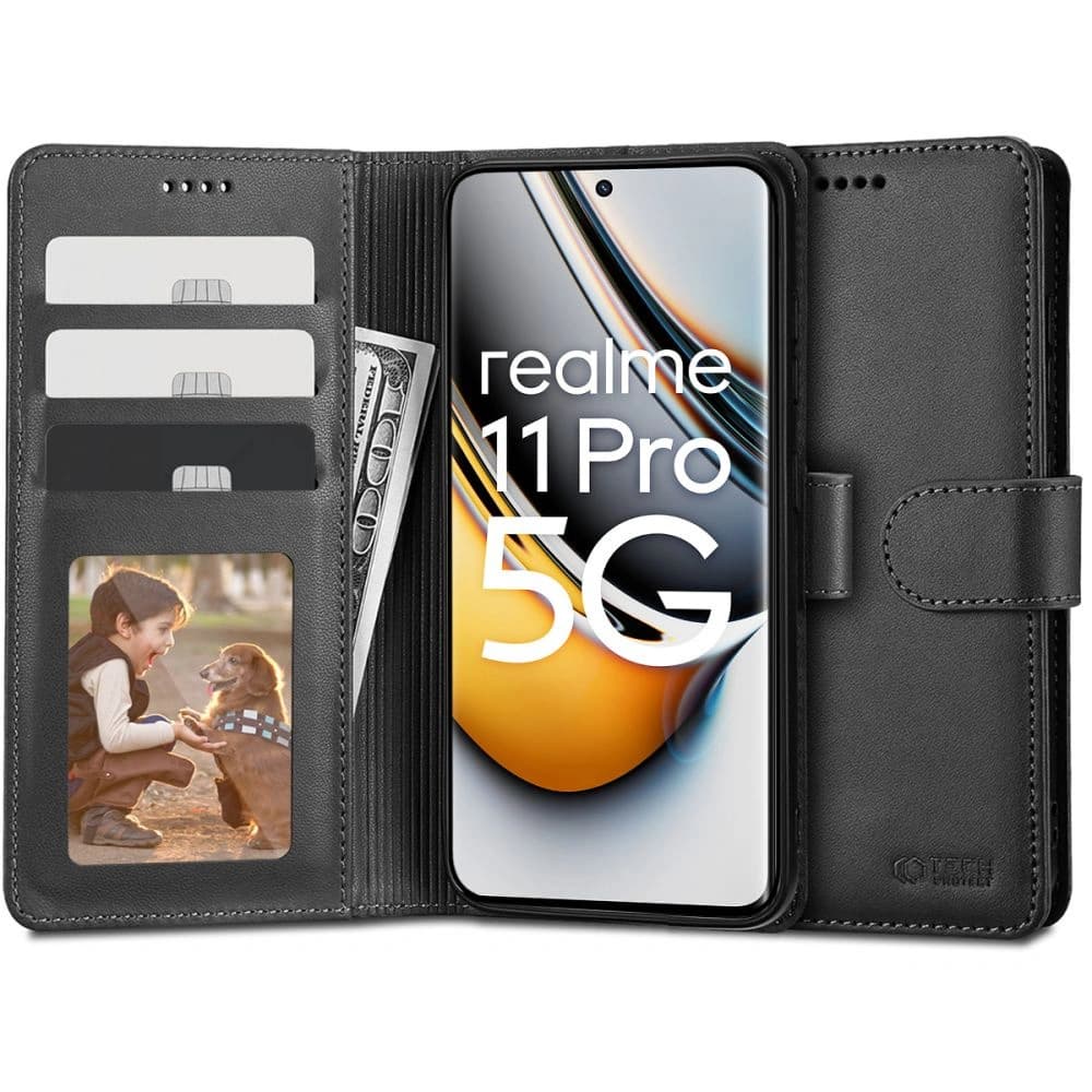 Etui Tech-Protect Wallet Realme 11 Pro 5G/11 Pro+ Plus 5G černé - 1