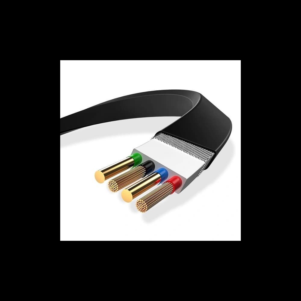 Kabel svinovací USAMS U1 US-SJ192 2w1 USB-A/Lightning/microUSB 1m černý/black - 4