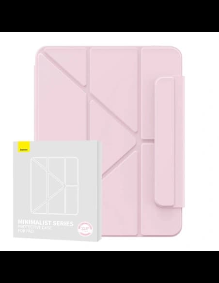 Baseus Apple Caz magnetic Minimalist iPad Pro 12.9 2018/2020/2021 (generația 3, 4 și 5) (baby pink)