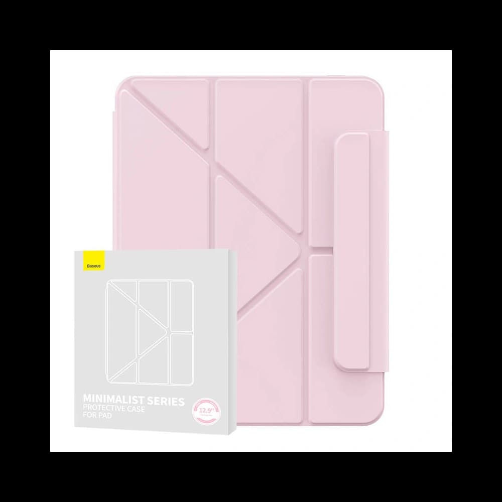 Baseus Apple Caz magnetic Minimalist iPad Pro 12.9 2018/2020/2021 (generația 3, 4 și 5) (baby pink) - 1