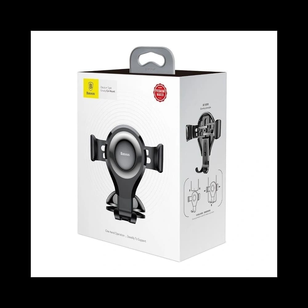 Baseus Osculum Dashboard Gravity Car Mount Black - 10