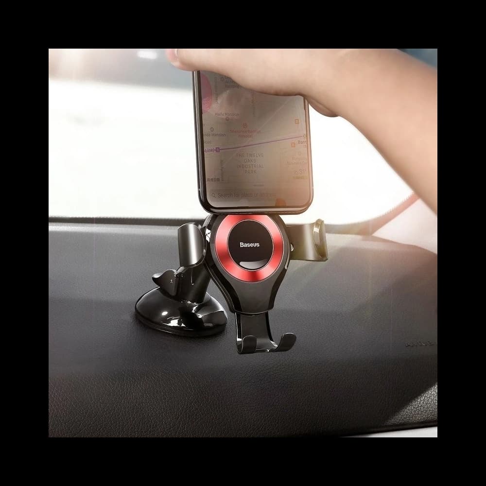 Baseus Osculum Dashboard Gravity Car Mount Red - 7