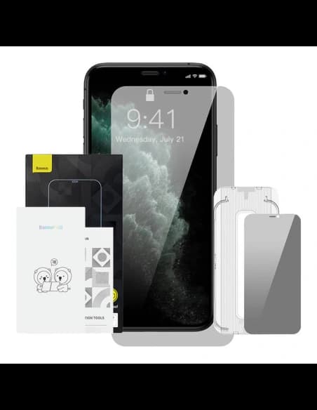 Baseus 0.3mm Apple Sticlă temperată Crystal Privacy Protection iPhone XS/X