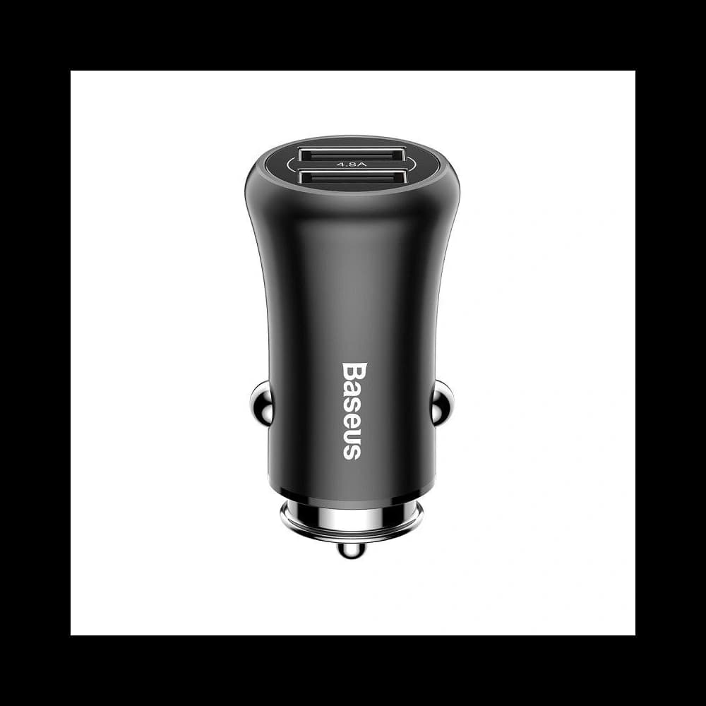 Încărcător auto Baseus Gentleman 2xUSB (negru) - 1