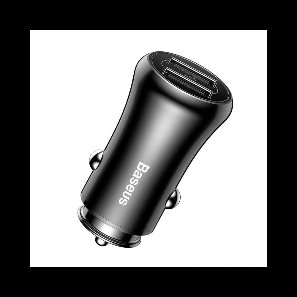 Încărcător auto Baseus Gentleman 2xUSB (negru) - 3