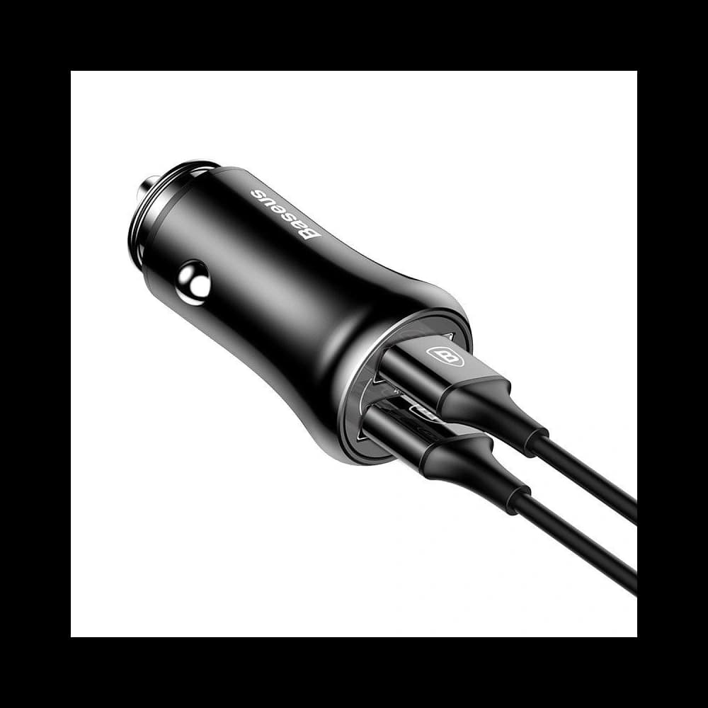 Încărcător auto Baseus Gentleman 2xUSB (negru) - 7