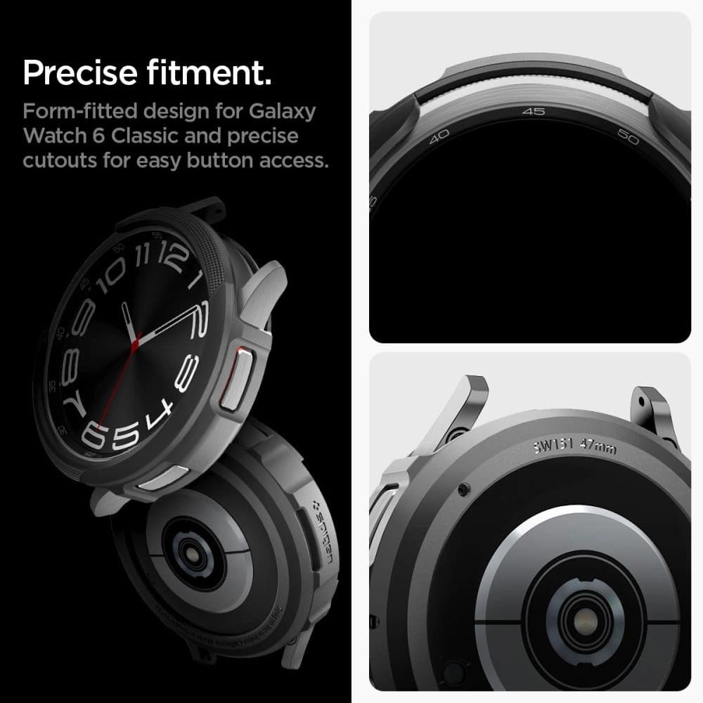 Spigen Samsung Gehäuse Liquid Air Galaxy Watch 6 Classic 47mm Matt Schwarz - 16