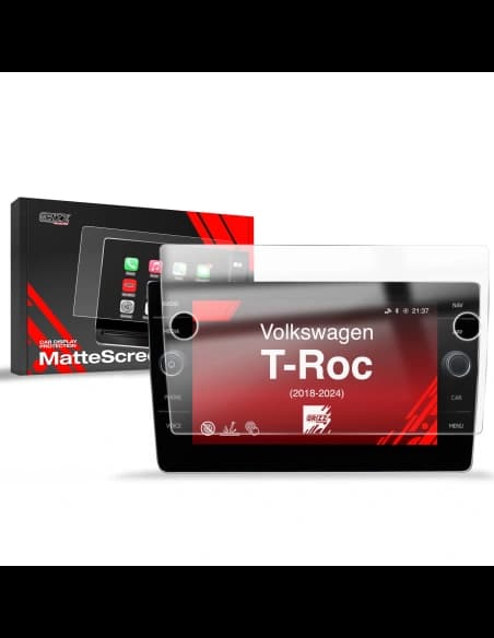 Matte GrizzGlass CarDisplay Protection Volkswagen T-Roc 2018-2024 Discover Media