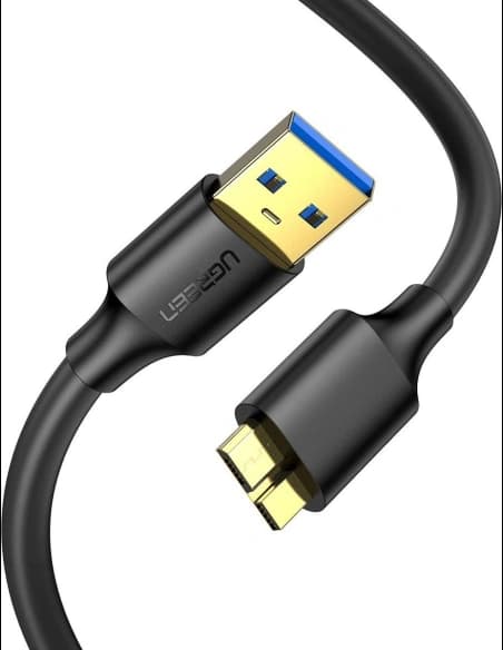 Kabel UGREEN USB-A 3.0/microUSB 3.0 0.5m (czarny)