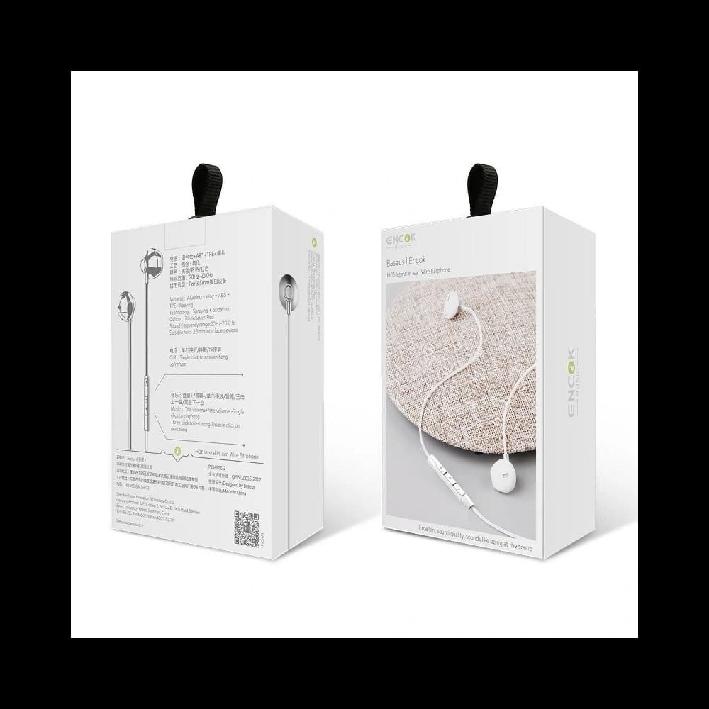 Fülhallgató Baseus Encok H06 - ezüst - 3