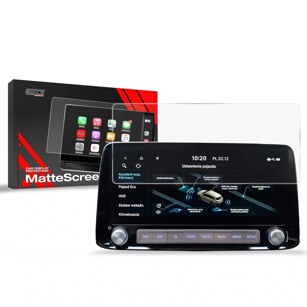 Matte GrizzGlass CarDisplay Protection Hyundai Kona Electric 2018-2023 - 1