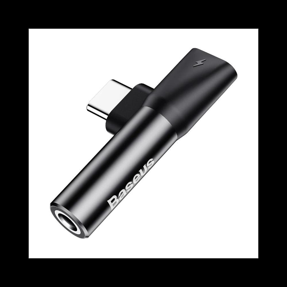 Baseus Audio Adapter USB-C to Mini Jack 3.5mm + USB-C Black - 3