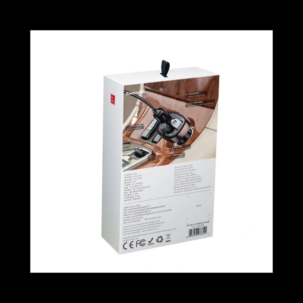 Baseus FM adó Bluetooth USB microSD-vel (kék) - 8