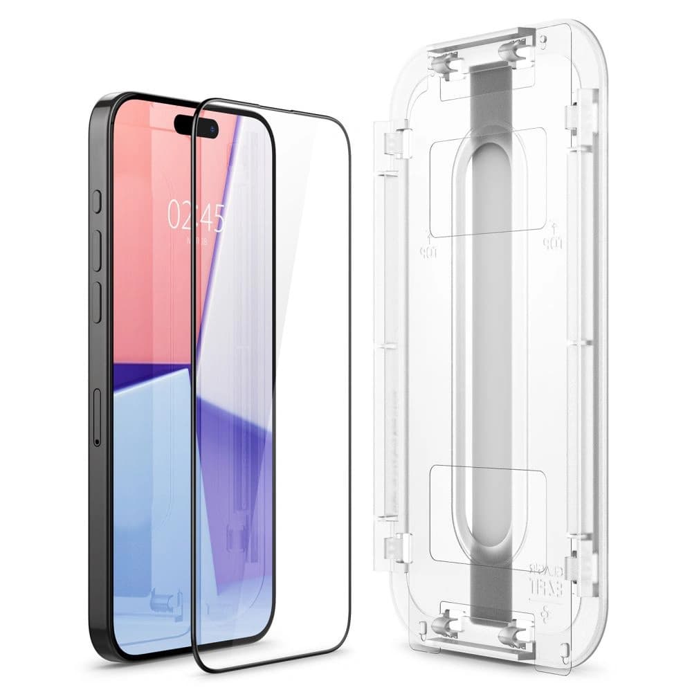 Spigen Apple Sticlă temperată GLAS.tR ez Fit FC iPhone 15 Pro negru - 4