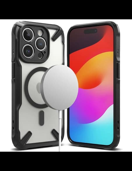 Ringke Apple Carcasă Fusion-X Magnetic MagSafe iPhone 15 Pro Max negru mat