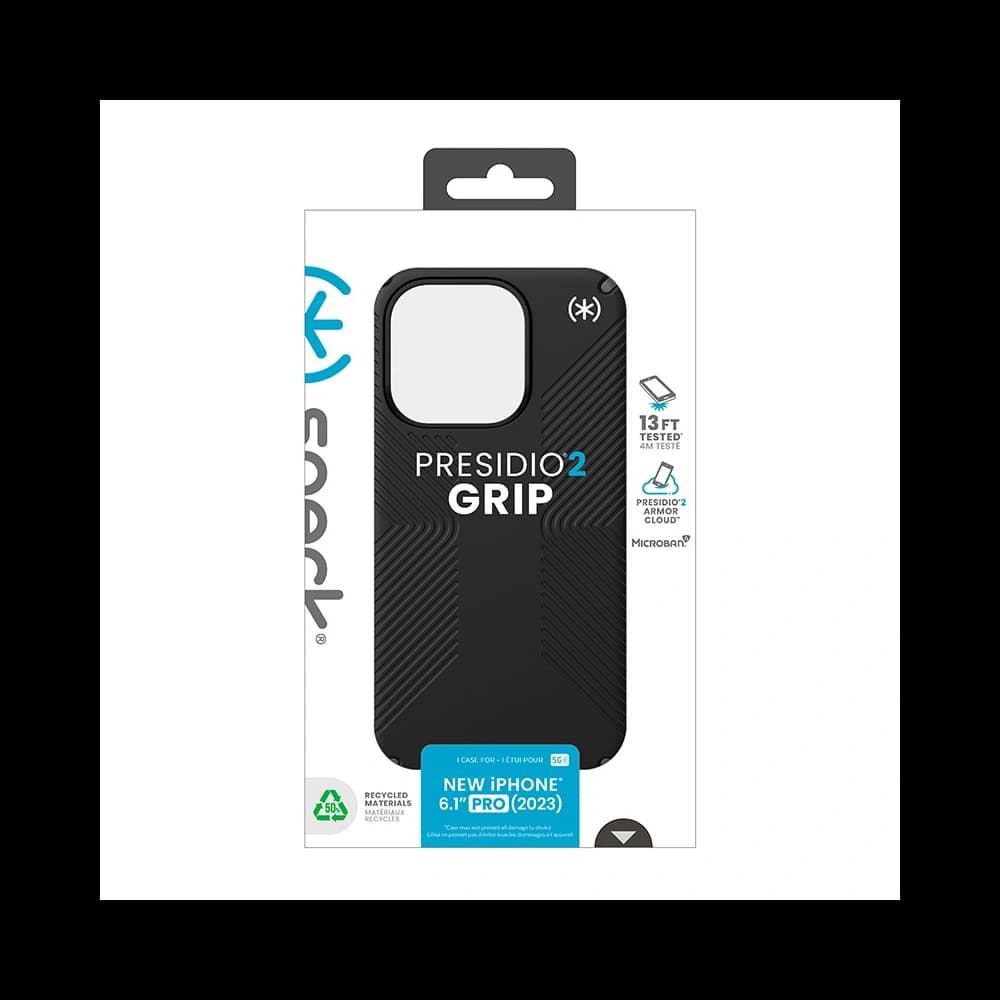 Speck Presidio2 Grip Apple iPhone 15 Pro (Black/Slate Grey/White) - 12