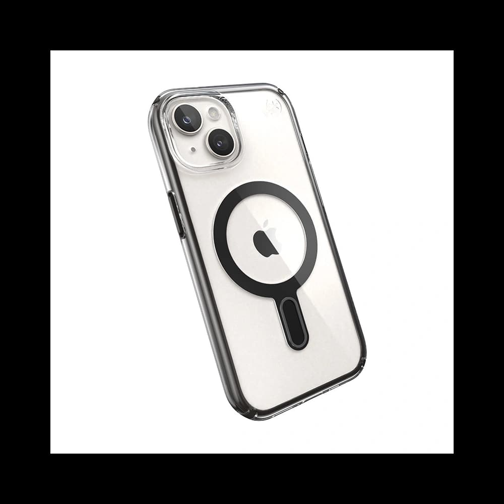 Speck Apple Carcasă Presidio Perfect-Clear ClickLock MagSafe iPhone 15 (transparent/negru glazurat/gri) - 4