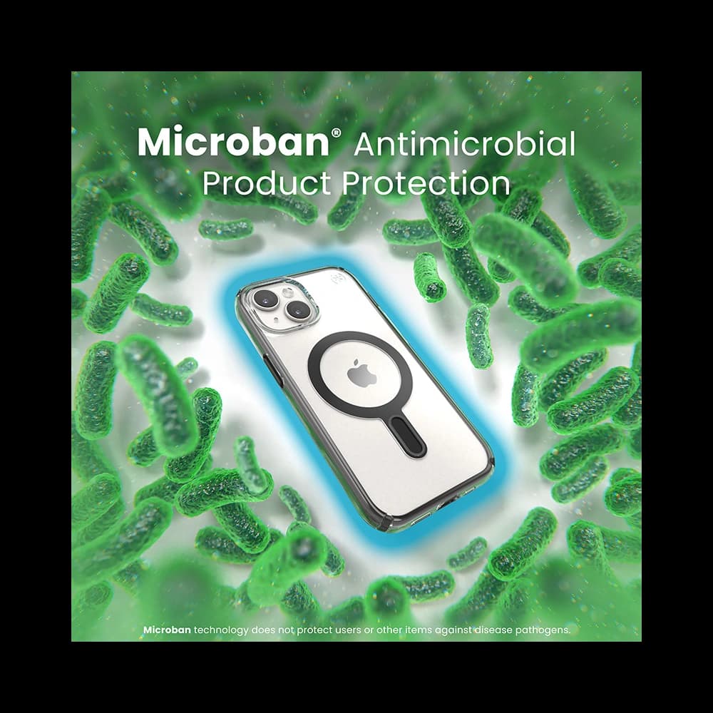 Speck Apple Carcasă Presidio Perfect-Clear ClickLock MagSafe iPhone 15 (transparent/negru glazurat/gri) - 8