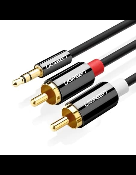 UGREEN AV116 3.5mm jack to 2x RCA (Cinch) cable 2m (black)