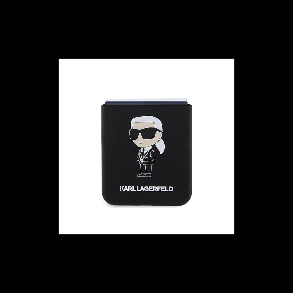Etui Karl Lagerfeld KLHCZF5SNIKBCK Samsung Galaxy Z Flip5 keménytok Szilikon Ikonik fekete/black - 5