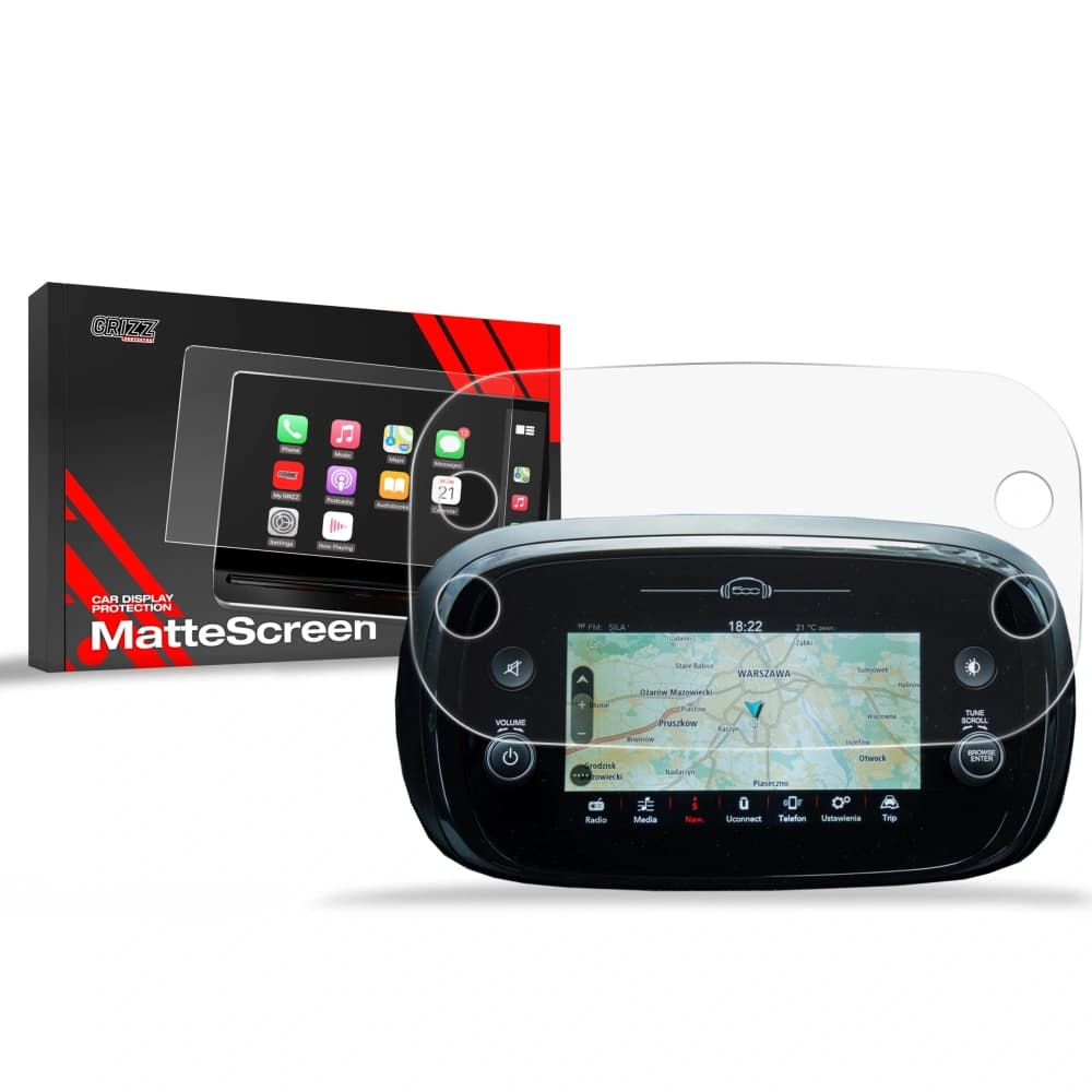 Matte GrizzGlass CarDisplay Protection Fiat 500 X 7" (2020-2025) - 1