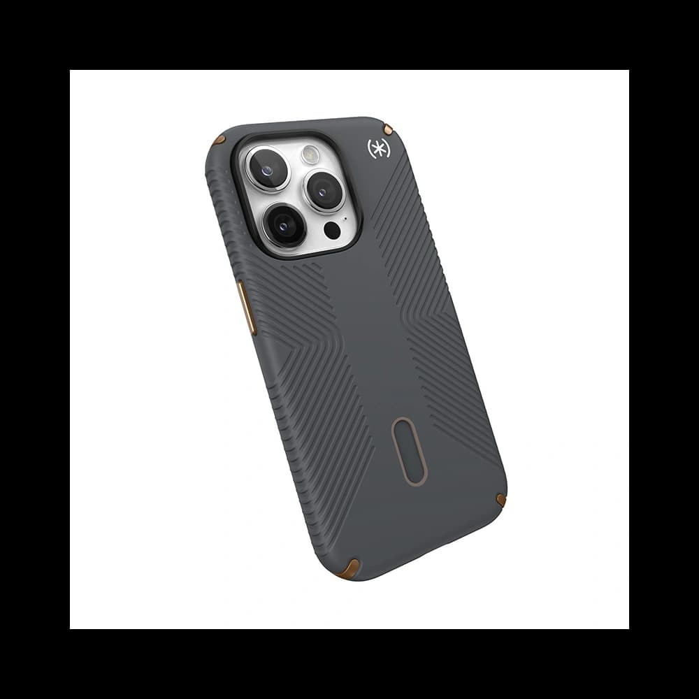 Speck Apple Carcasă Presidio2 Grip ClickLock & MagSafe iPhone 15 Pro (gri cărbune/Cool Bronze) - 6