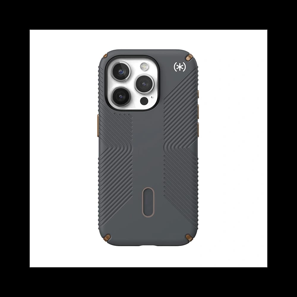 Speck Apple Carcasă Presidio2 Grip ClickLock & MagSafe iPhone 15 Pro (gri cărbune/Cool Bronze) - 9