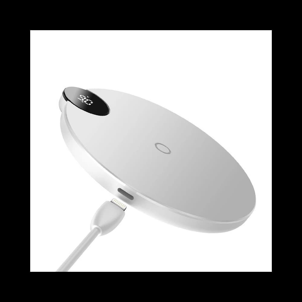 Încărcător wireless cu inducție Baseus Wireless Charger 10W - alb - 1