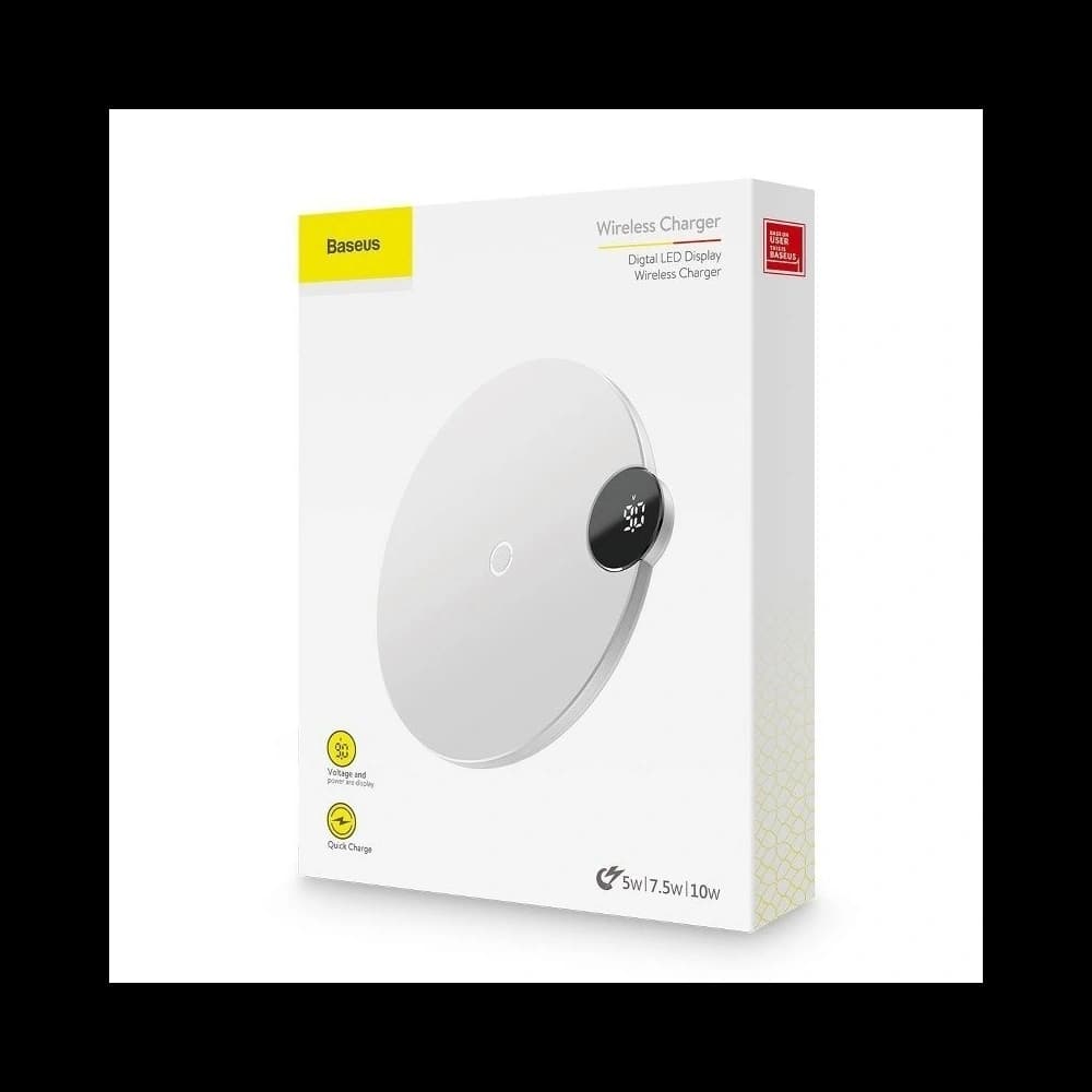 Încărcător wireless cu inducție Baseus Wireless Charger 10W - alb - 6