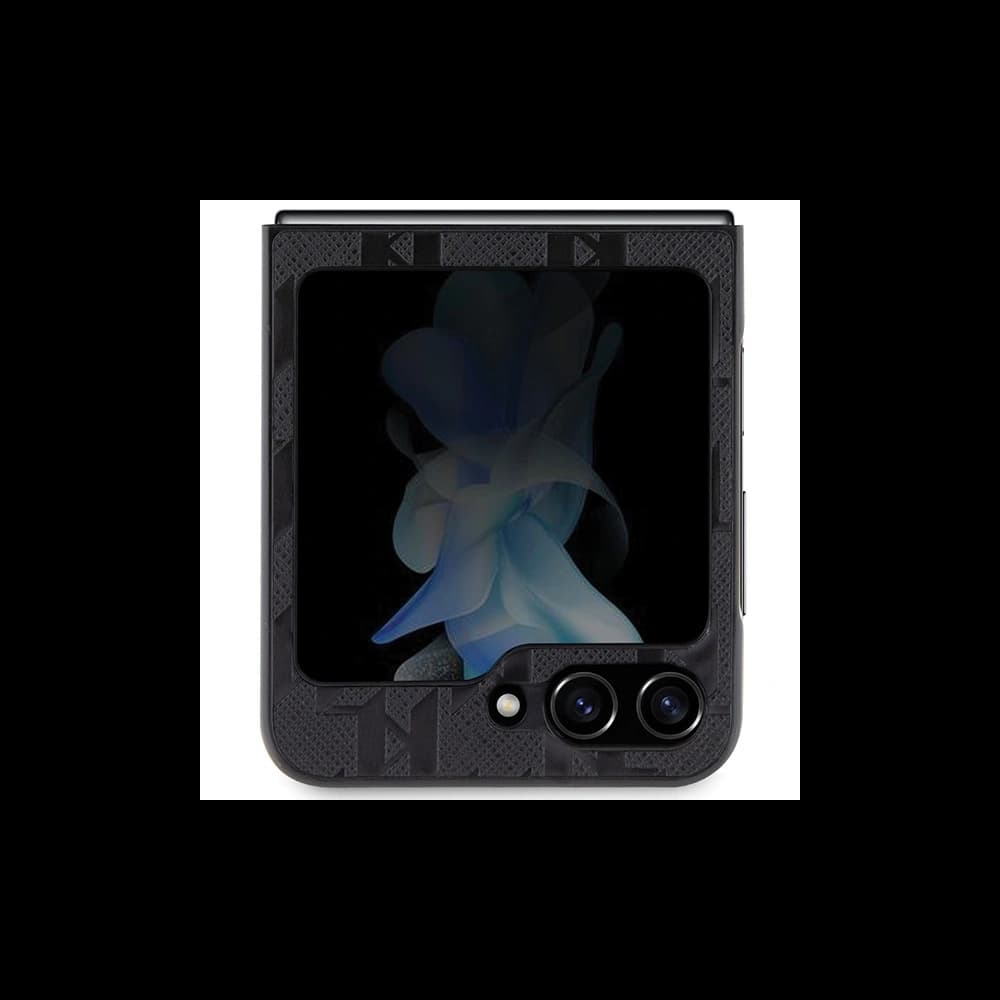 Etui Karl Lagerfeld KLHCZF5SAPKINPK Samsung Galaxy Z Flip5 kemény tok Saffiano Monogram Ikonik Pin fekete/black - 3