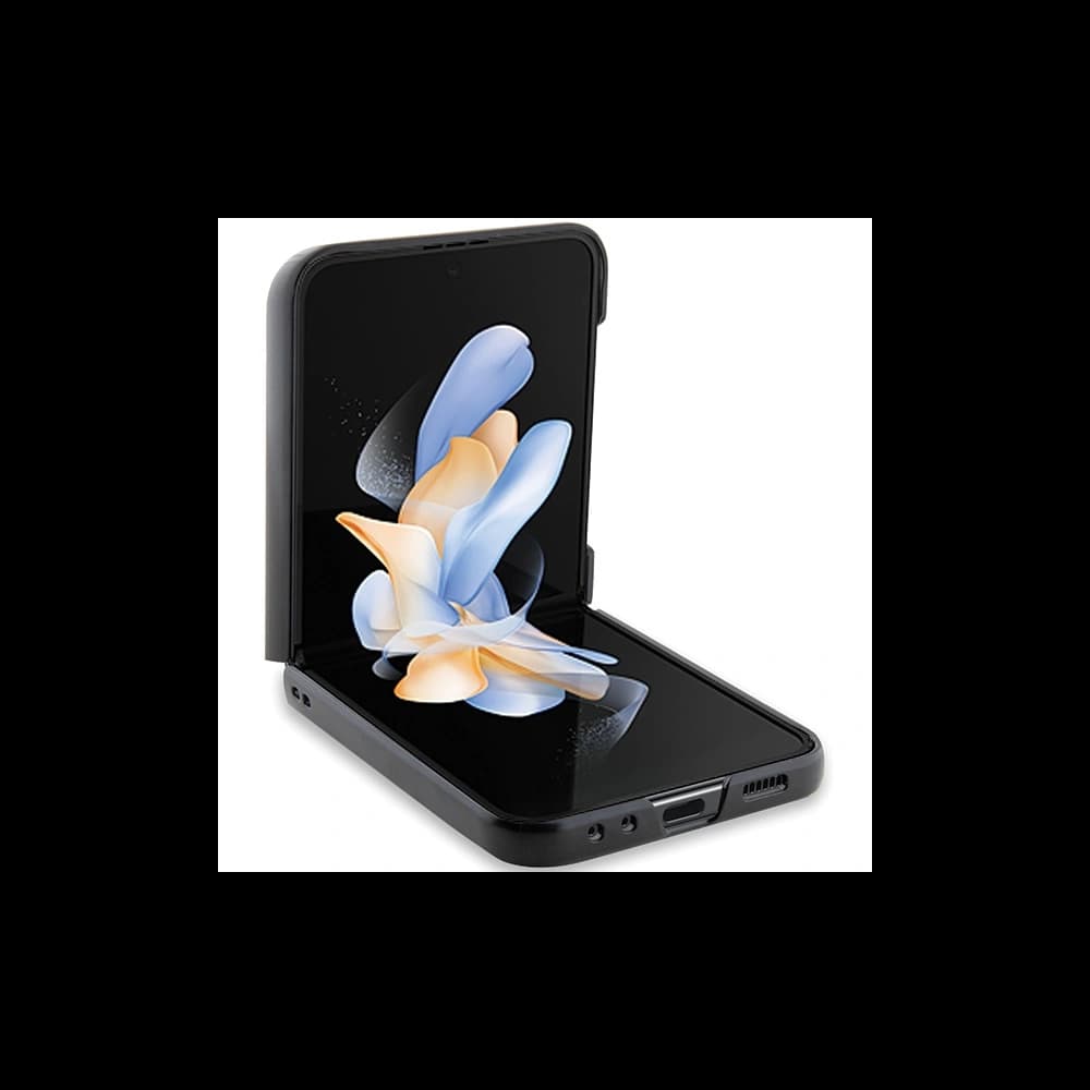 Etui Karl Lagerfeld KLHCZF5SAPKINPK Samsung Galaxy Z Flip5 kemény tok Saffiano Monogram Ikonik Pin fekete/black - 4