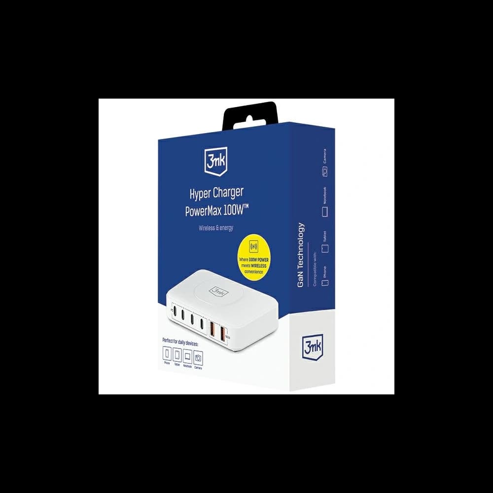 3MK Stație de încărcare Hyper Charger PowerMax 100W 4xUSB-C PD + 2xUSB-A QC - 1