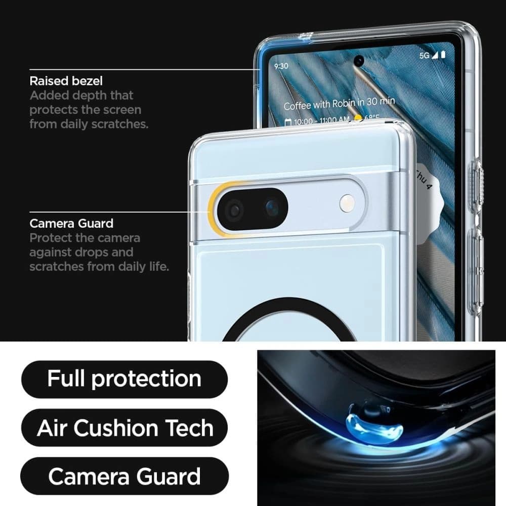 Etui Spigen Ultra Hybrid Onetap Ring MagSafe Google Pixel 7a Black - 14