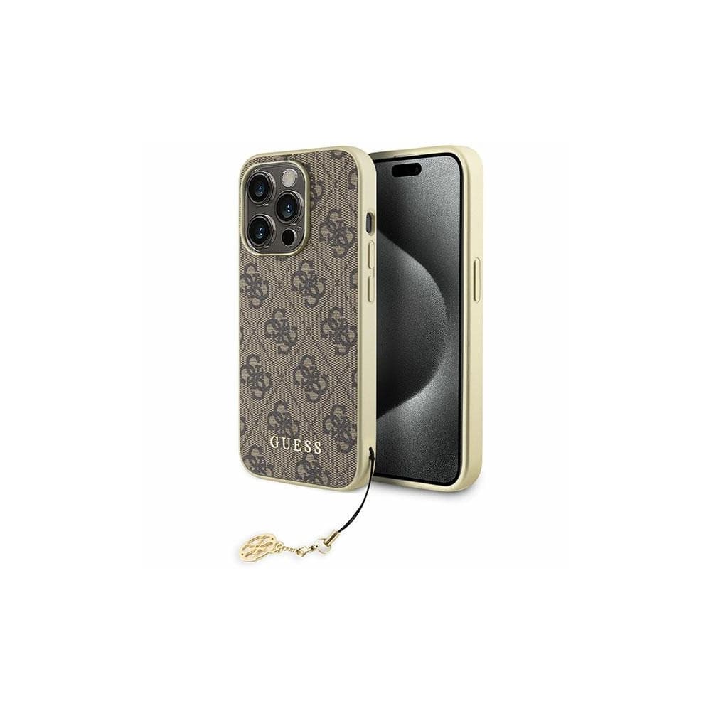 Case Guess GUHCP15XGF4GBR Apple iPhone 15 Pro Max Hardcase 4G Charms Collection braun/brown - 1
