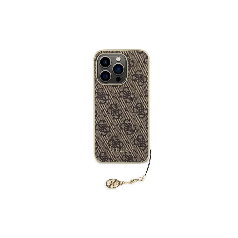 Case Guess GUHCP15XGF4GBR Apple iPhone 15 Pro Max Hardcase 4G Charms Collection braun/brown - 3