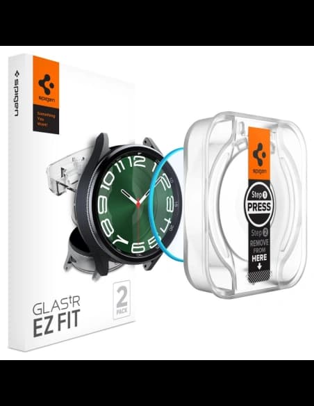 Spigen GLAS.tR ez Fit Samsung Galaxy Watch 6 Classic (47mm) Clear [2 PACK]