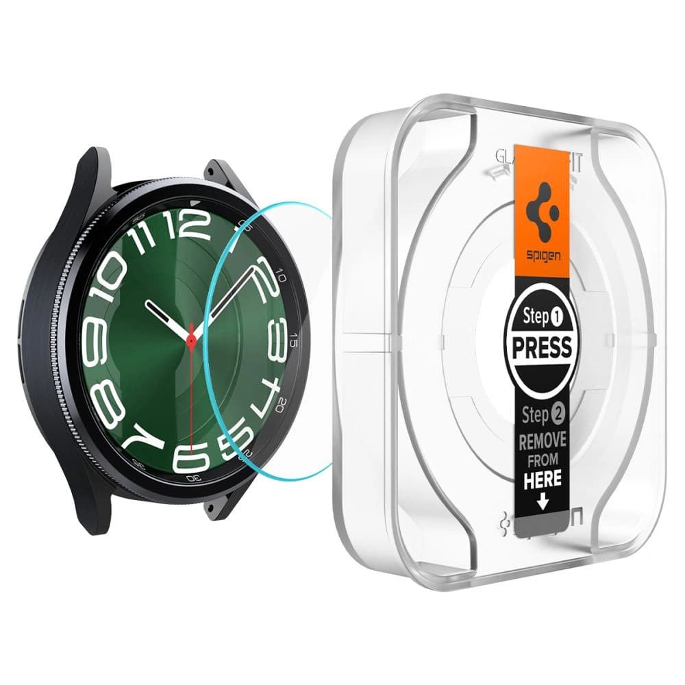 Gehärtetes Glas Spigen GLAS.tR ez Fit Samsung Galaxy Watch 6 Classic (47mm) Klar [2 PACK] - 3