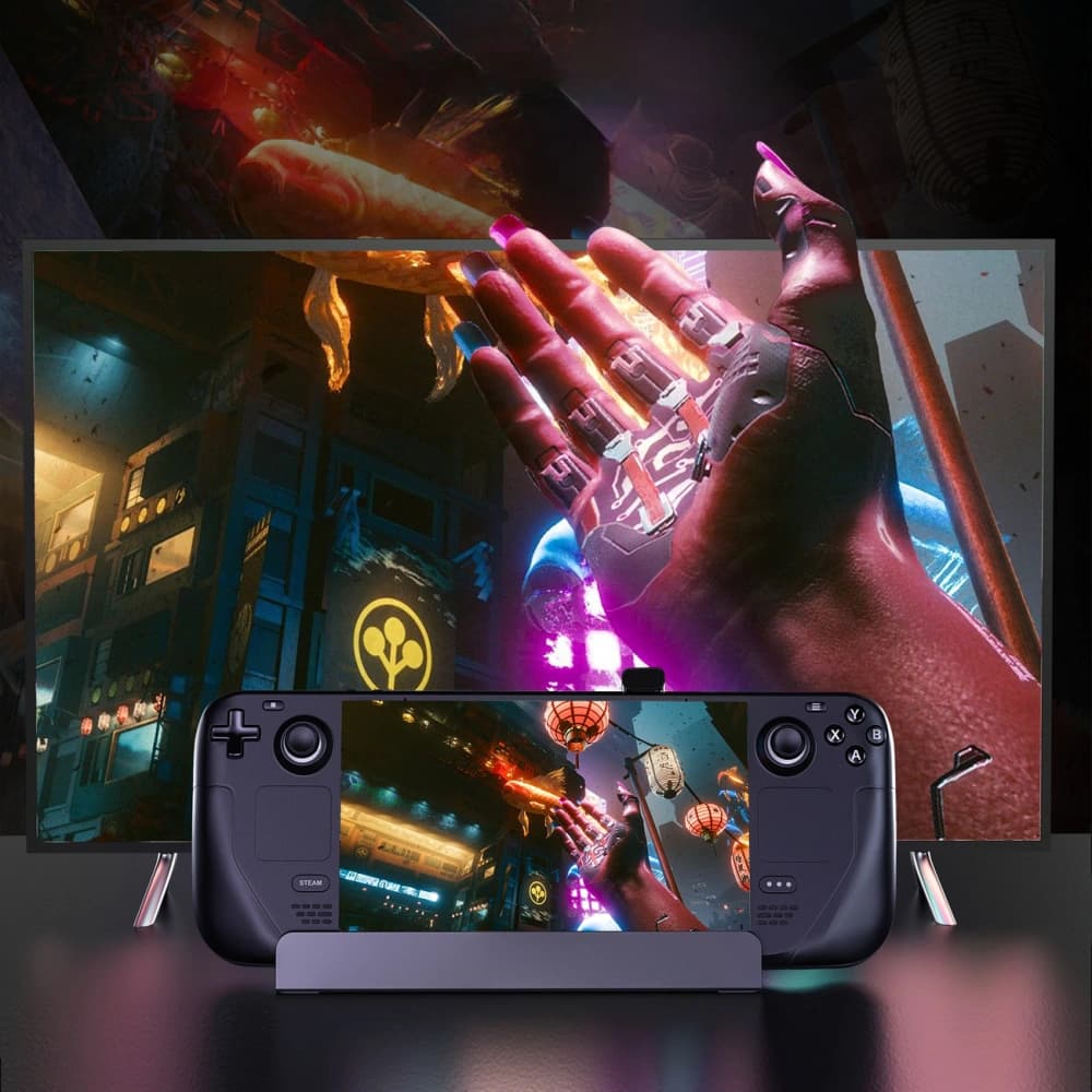 HUB Choetech M52 a Valve Steam Deck LCD / OLED adapter USB-C / USB-C PD, USB-A, HDMI, RJ45 szürke - 6