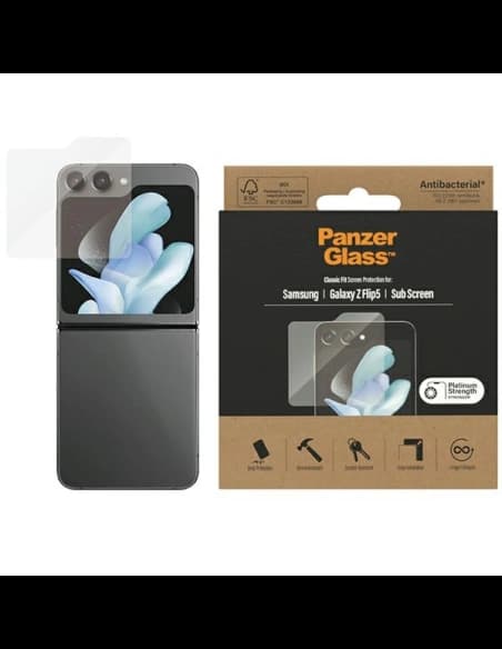 Tvrzené sklo PanzerGlass Classic Fit Samsung Galaxy Z Flip5 Ochrana obrazovky Antibakteriální