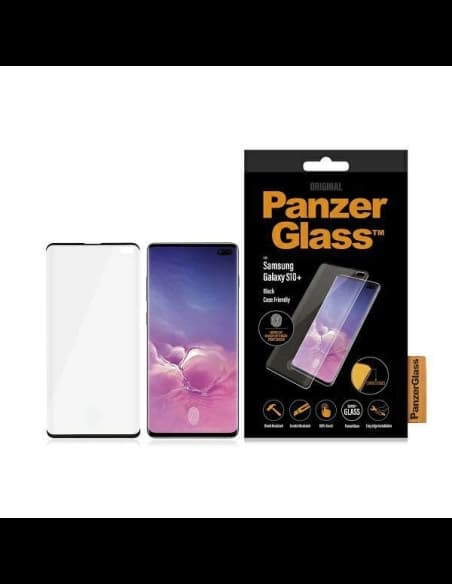 PanzerGlass Curved Super+ Samsung Galaxy S10+ Plus Case Friendly Finger Print black