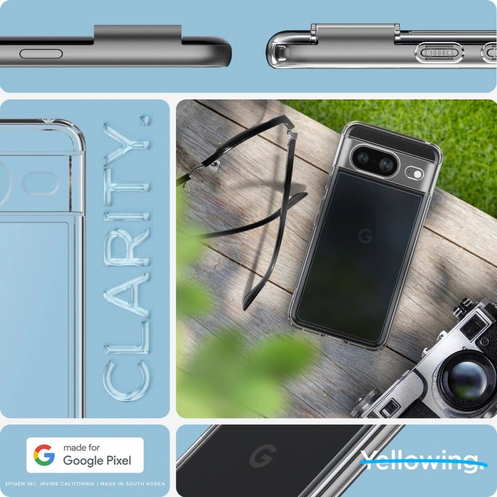 Case Spigen Ultra Hybrid Google Pixel 8 Crystal Clear - 10