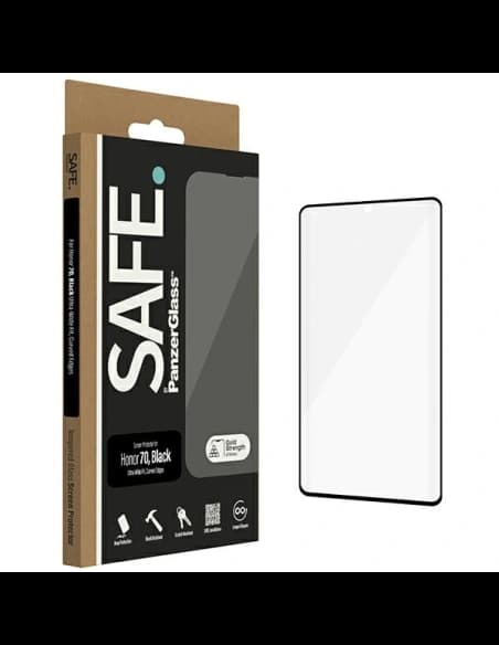 SAFE edzett üveg PanzerGlass Honor 70 kijelzővédő Ultra-Wide Fit fekete