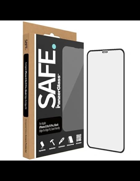 PanzerGlass Apple SAFE by iPhone X / XS / 11 Pro Protecție ecran Edge-to-Edge din sticlă călită neagră