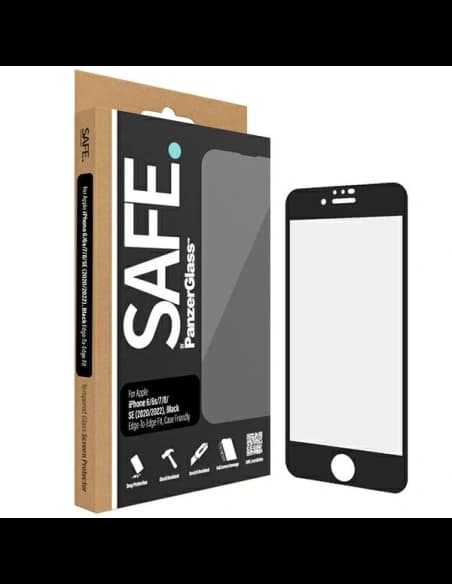 Tvrzené sklo SAFE od PanzerGlass Apple iPhone 7 / 8 / SE / SE 2022 Ochrana displeje Edge-to-Edge černé