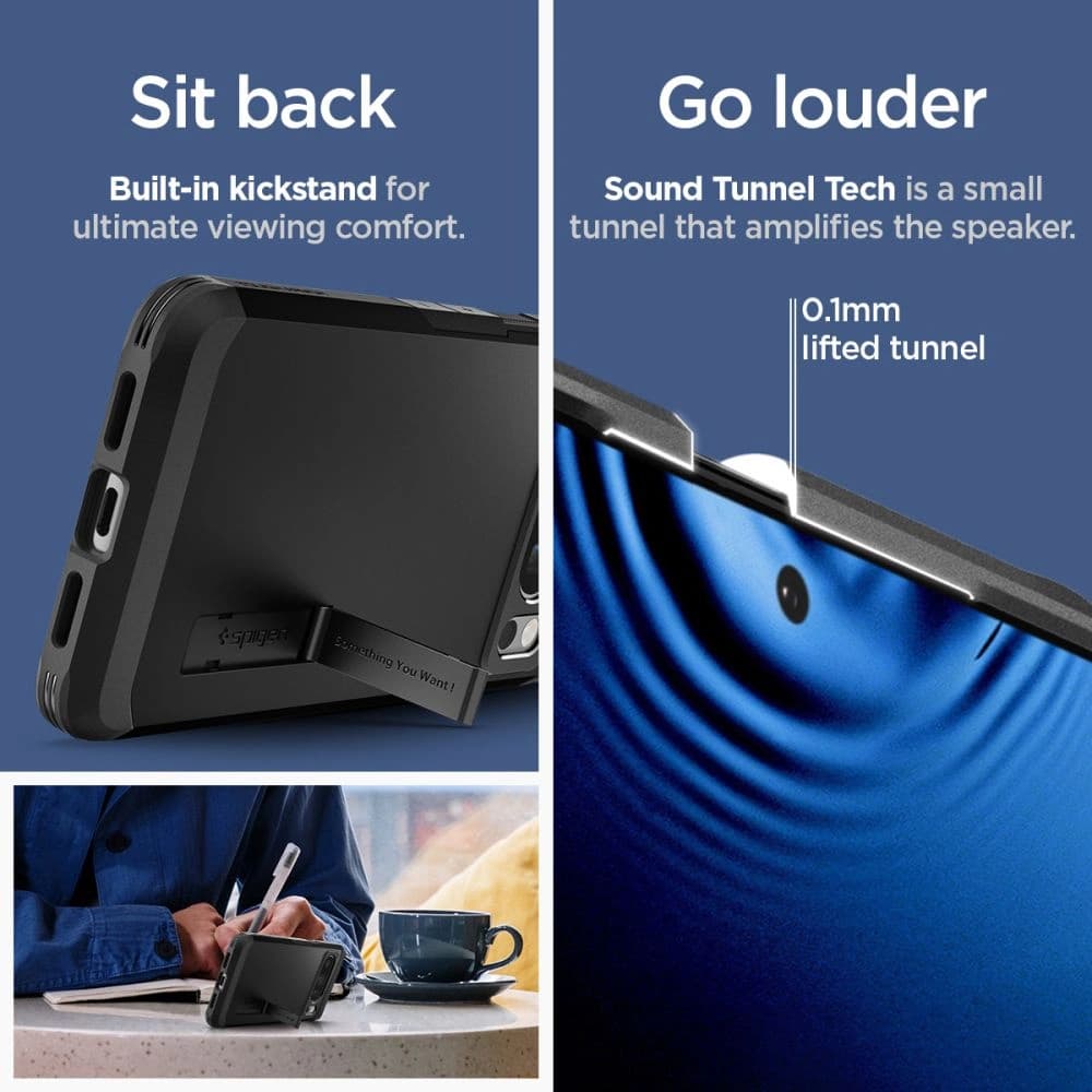 Etui Spigen Tough Armor Google Pixel 8 Pro Fekete - 15