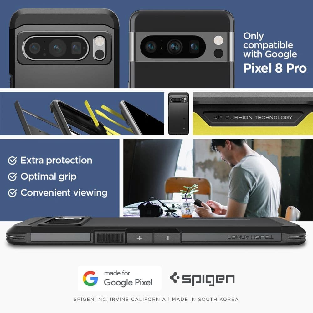 Etui Spigen Tough Armor Google Pixel 8 Pro Fekete - 17