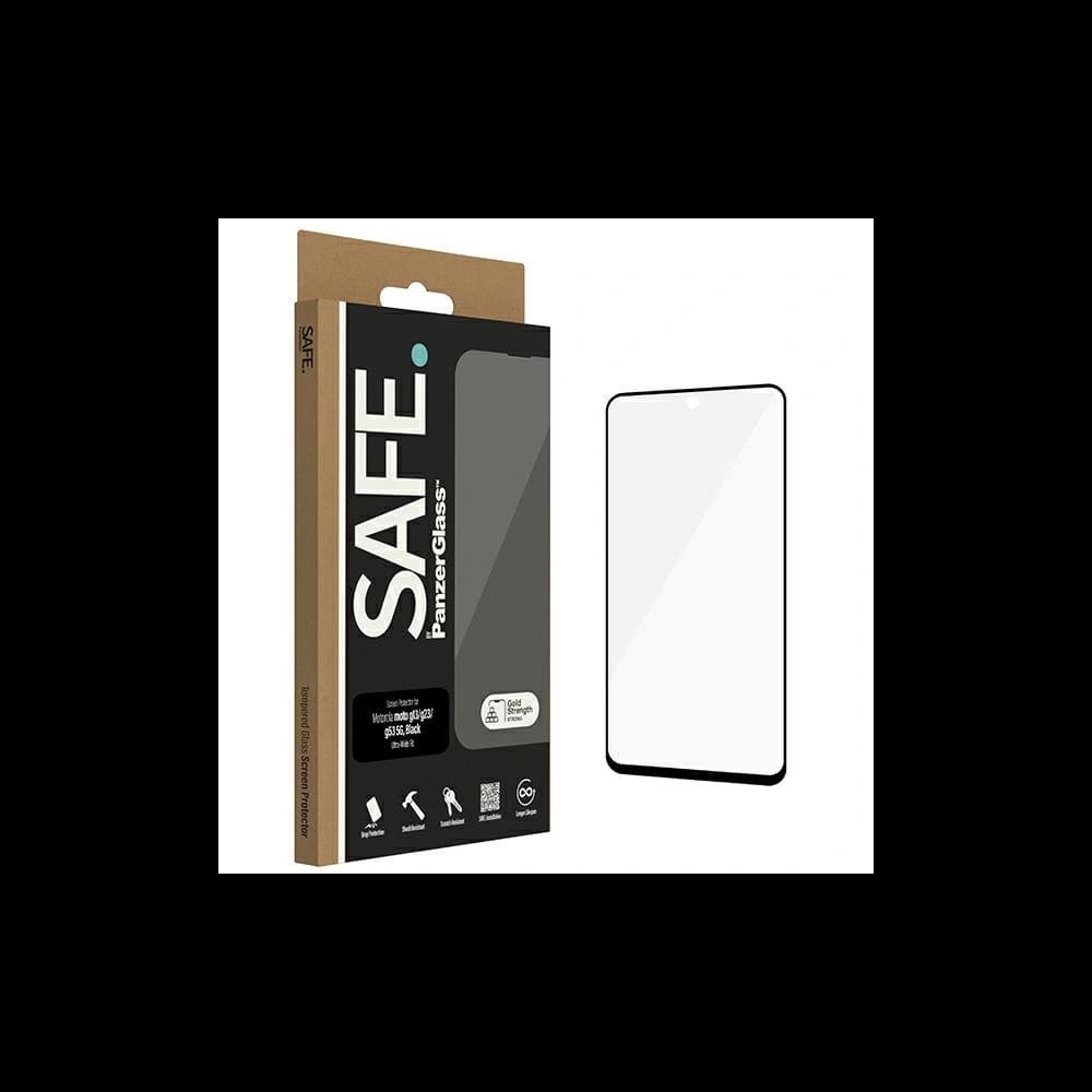 Tvrzené sklo SAFE by PanzerGlass Motorola Moto G13 / G23 / G53 5G Ochrana obrazovky Ultra-Wide Fit černé - 1